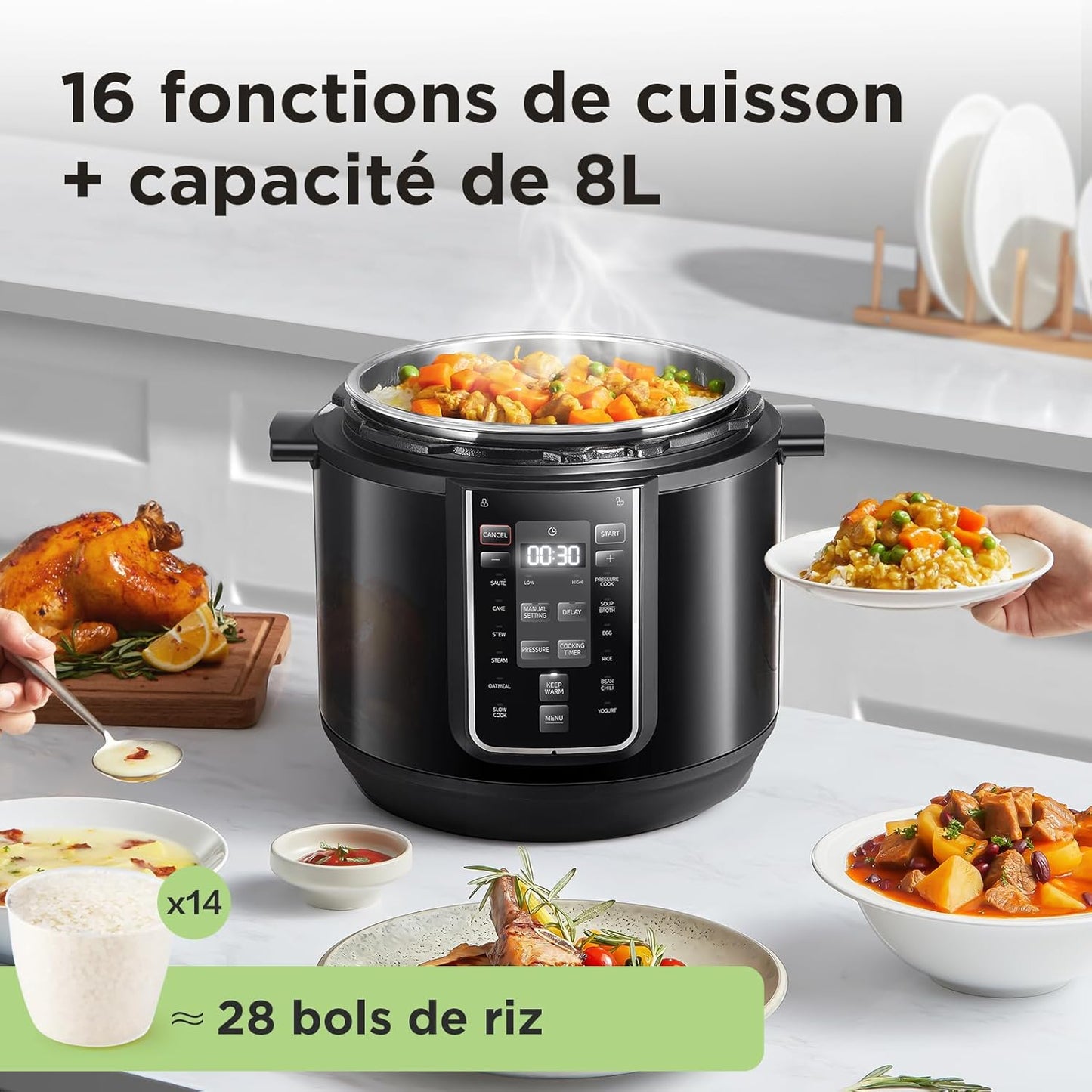 Autocuiseur Électrique 9 en 1 -6L