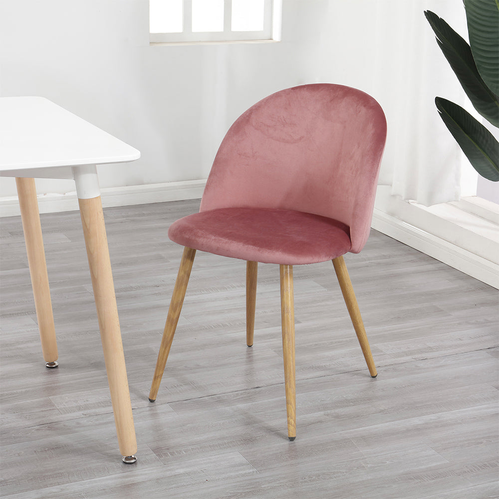 Lot de 4 chaise de salle à manger en velours doux