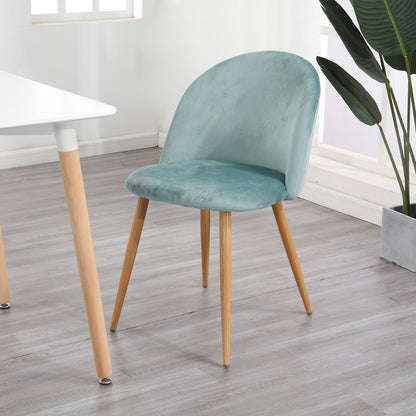 Lot de 4 chaise de salle à manger en velours doux