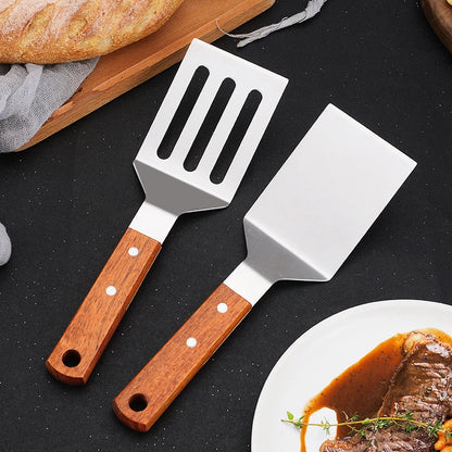 Spatule en acier inoxydable avec manche en bois