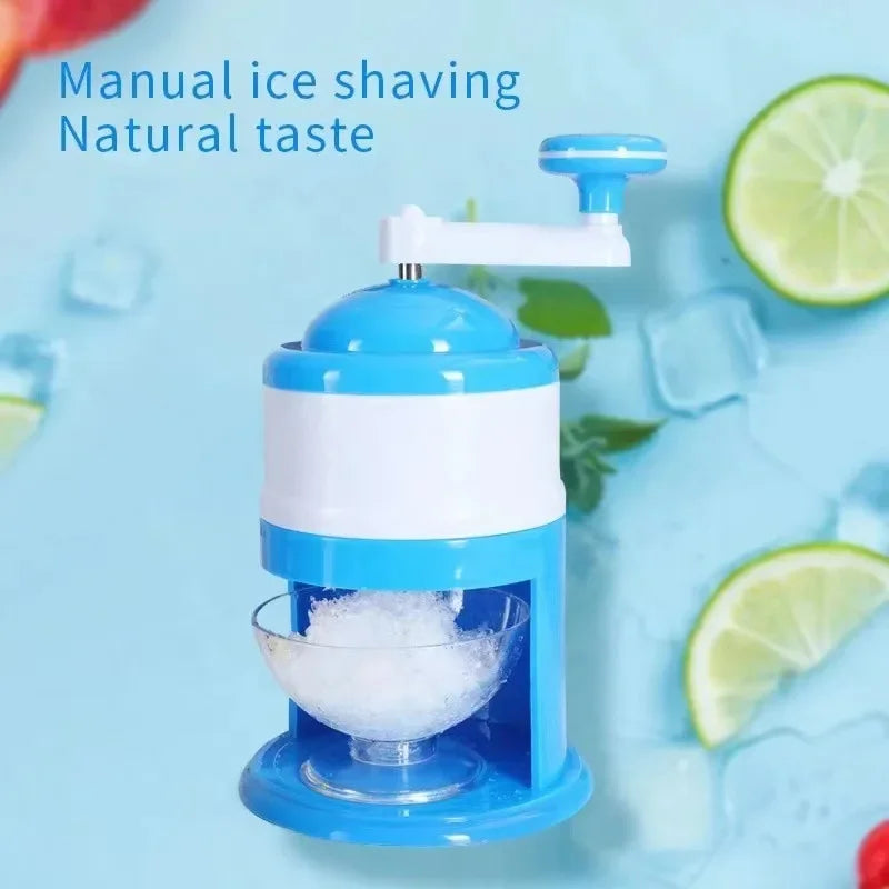 Portable Hand Crank Ice Crusher – Manual Ice Shaver Machine for Smoothies, Snow Cones & Frozen Drinks | Compact & Easy to Use