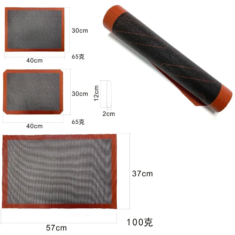 Tapis de cuisson perforé en silicone antiadhésif