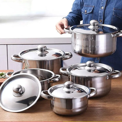 Ensemble de casseroles en acier inoxydable