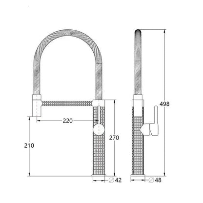 Robinet de cuisine de luxe en laiton rotatif