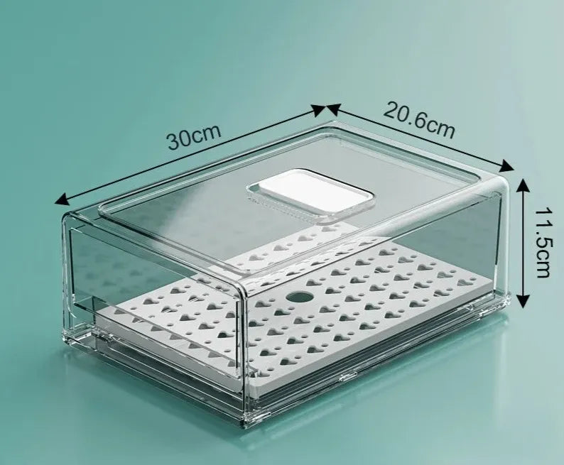 Boîte de rangement empilable pour réfrigérateur