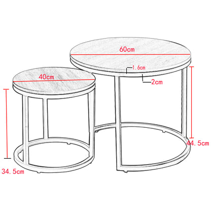 Table basse ronde en marbre