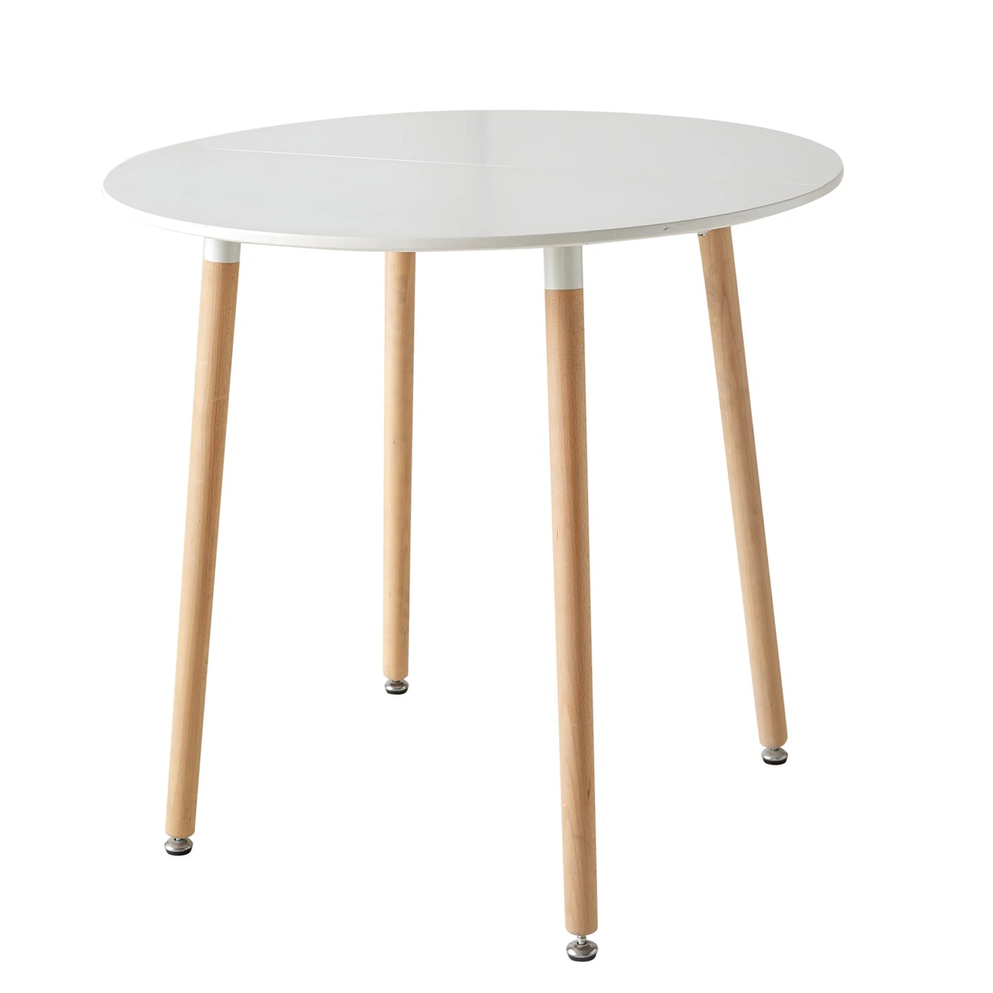 Ensemble de table à manger ronde avec 4 chaises nordiques avec pieds en bois