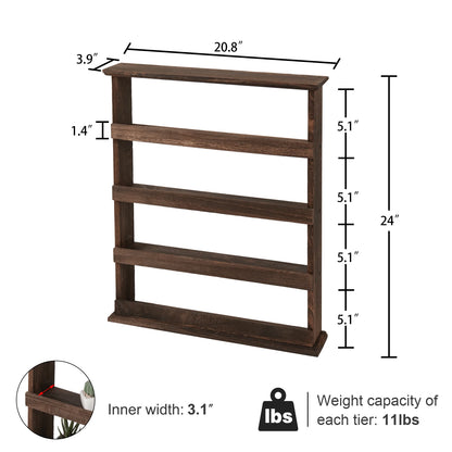 Étagère murale à épices en bois