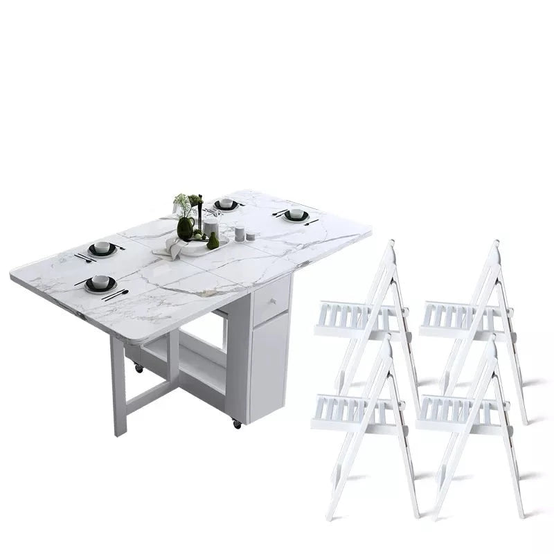 Table à manger pliante blanche 105x75x75 – EASY MOBILIER