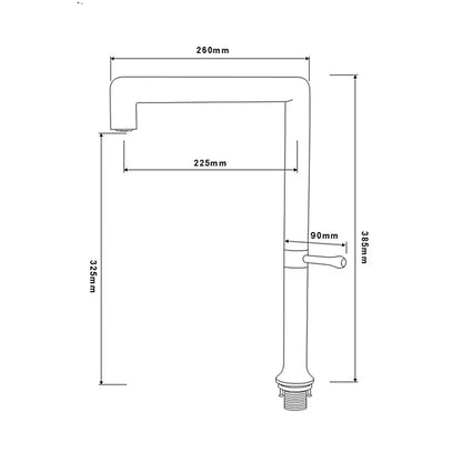 Robinet de cuisine rotatif en acier inoxydable brossé