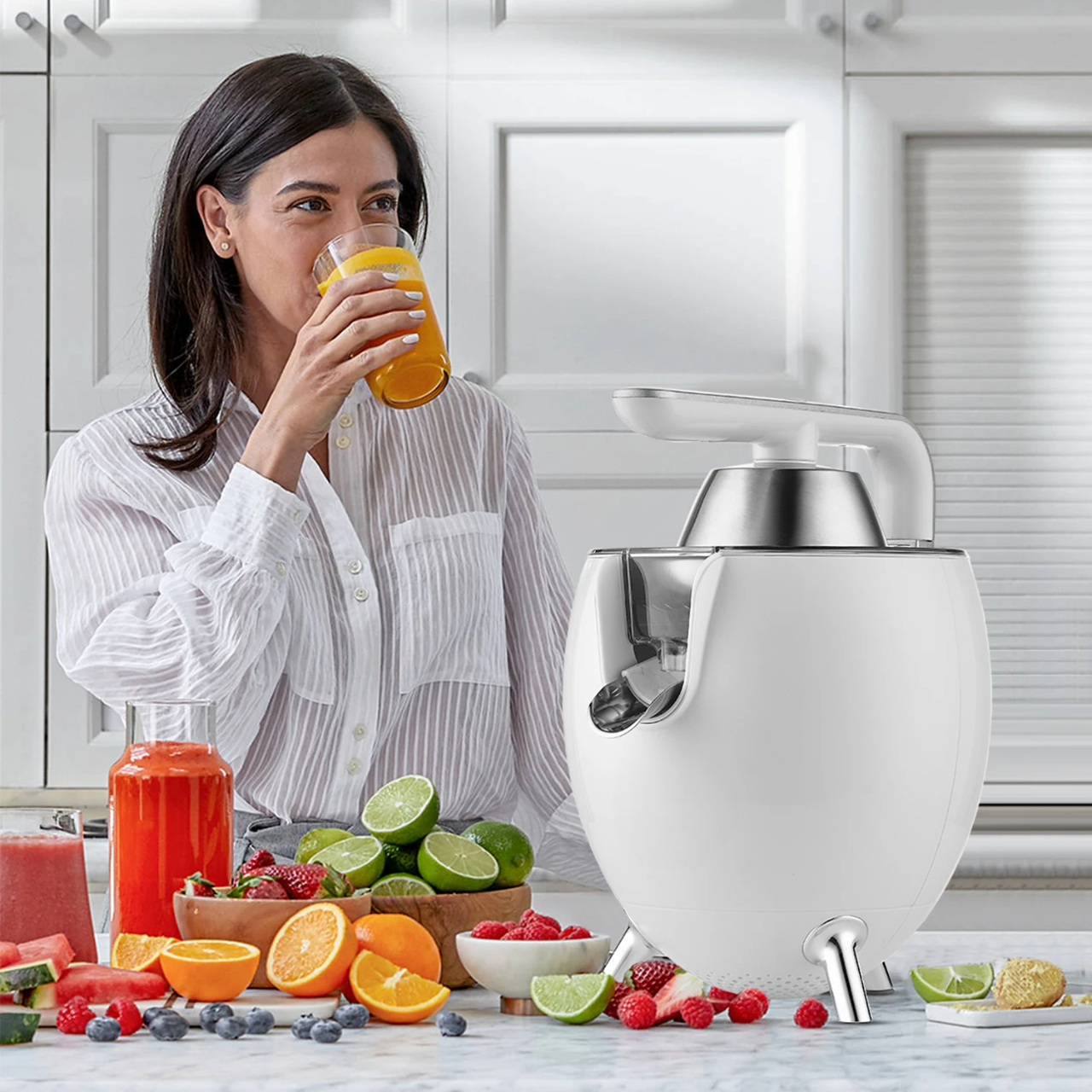 Presse-Agrumes Électrique en Acier Inoxydable – Ultra Puissant & Professionnel