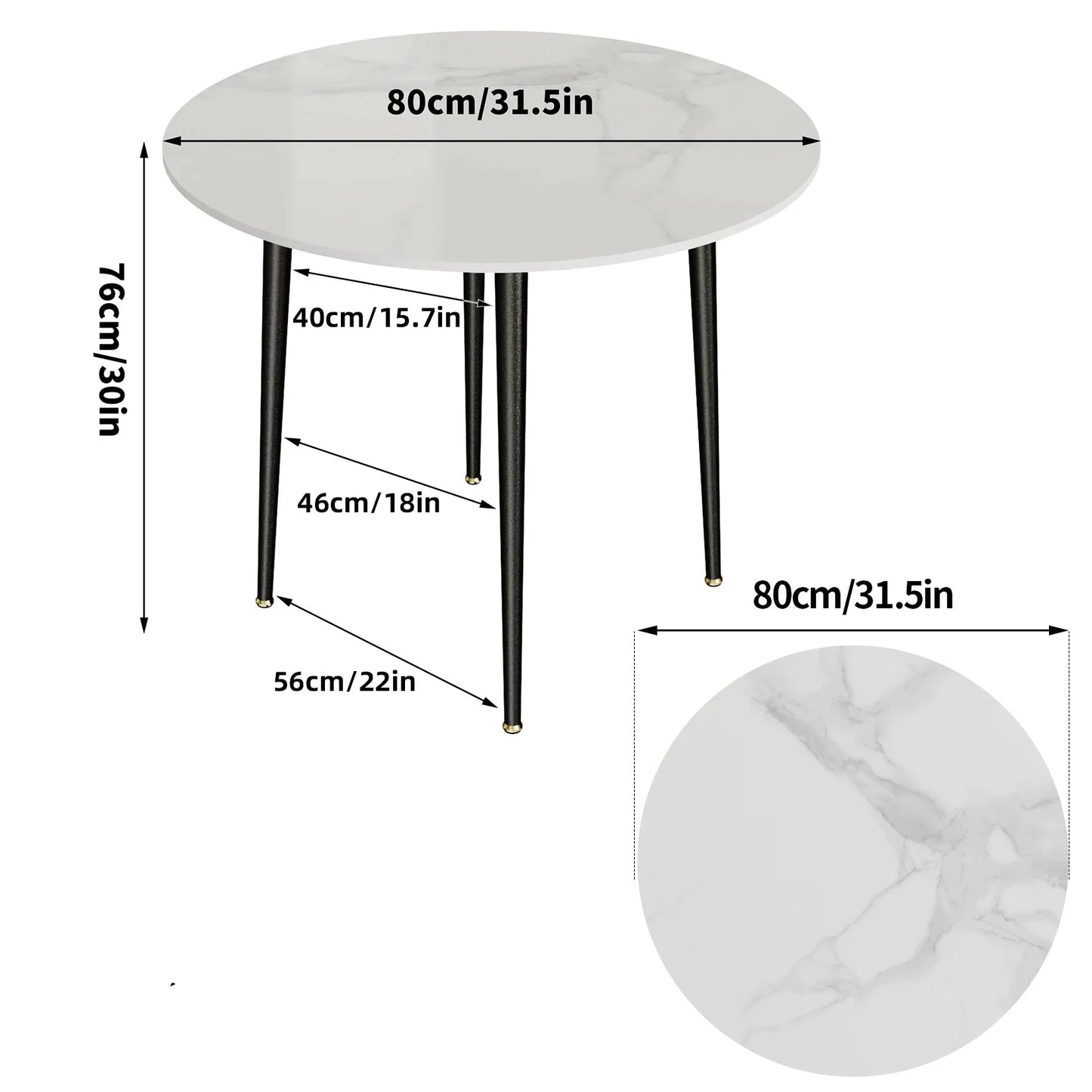 Table salle à manger ronde en marbre