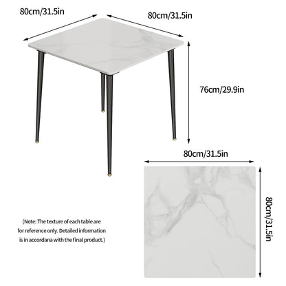 Table carré de cuisine en ardoise