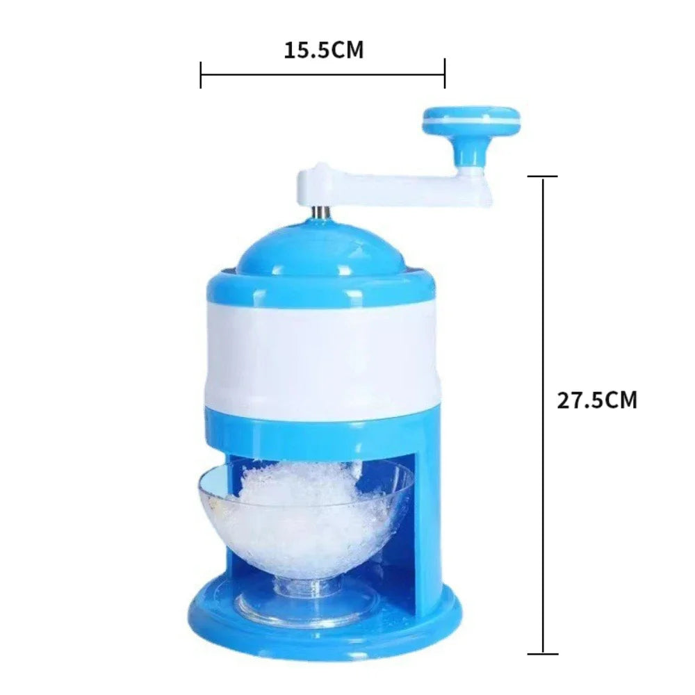Portable Hand Crank Ice Crusher – Manual Ice Shaver Machine for Smoothies, Snow Cones & Frozen Drinks | Compact & Easy to Use