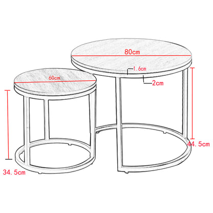 Table basse ronde en marbre