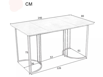 Ensemble Table à manger avec pieds en métal noir avec 4 chaises en lin en gris foncé