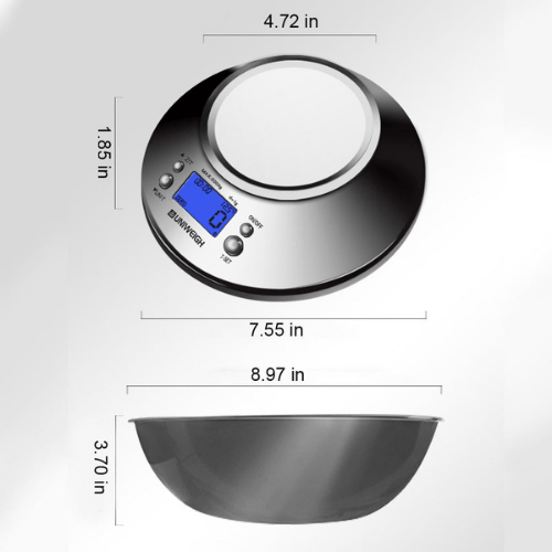 Balance de cuisine haute précision Capacité 5kg